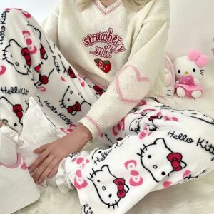 White Hello Kitty Pajama Pants