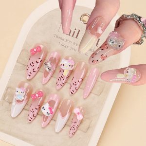 Hello Kitty Acrylic Nails