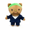 Hello Kitty plush x Frank Ocean Costume 24 cm in a navy bomber jacket.