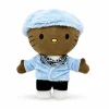 Hello Kitty plush x Tyler The Creator Style B in a pastel blue beret and jacket.