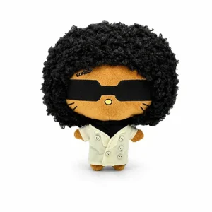 Hello Kitty plush x Brent Faiyaz Style A 24 cm in a beige trench coat.