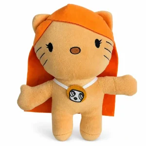 Hello Kitty plush x Ice Spice 24 cm with long orange hair and gold medallion.