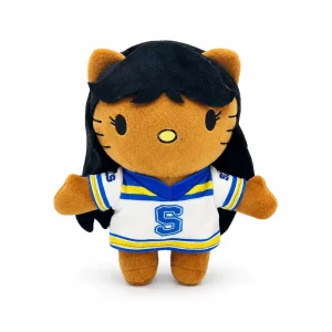 Hello Kitty plush x SZA 23 cm in a white supporter top with blue accents.