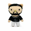 Hello Kitty plush x Drake Style A in a black sweatshirt with an embroidered OVO owl.