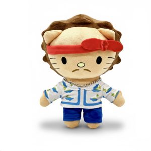 Hello Kitty plush x Bruno Mars, tropical shirt.