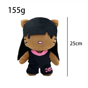 Hello Kitty plush x Nicki Minaj Style A 25 cm with a straight-fringed wig.