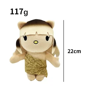 Hello Kitty plush x Alysa Liu 22 cm featuring brown pigtails.