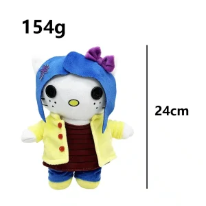 Hello Kitty plush x Coraline, yellow anorak.