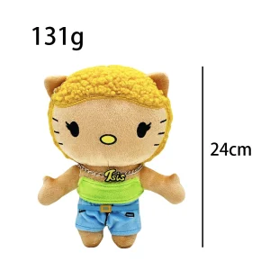 Hello Kitty plush x Ice Spice, 24 cm collector plush with a gold Tsis necklace.