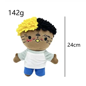 Hello Kitty plush x XXXTENTACION 24 cm showing embroidered words.