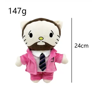 Hello Kitty plush x Mac Miller 24 cm with a neat brown beard.