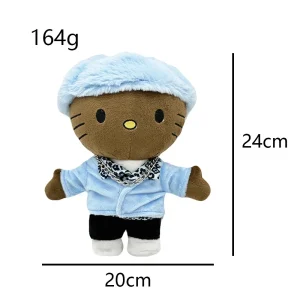 Hello Kitty plush x Tyler The Creator Style B, 24 cm collector plush with a leopard collar.