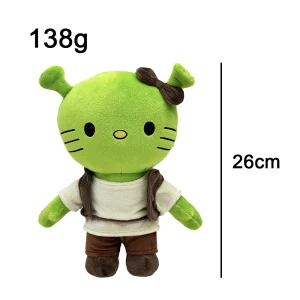 Hello Kitty plush x Shrek, 26 cm collector plush for movie fans.