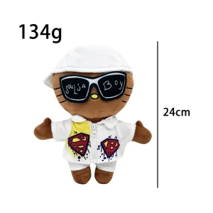 Hello Kitty plush x Soulja Boy, 24 cm retro street style collector plush.