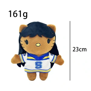 Hello Kitty plush x SZA 23 cm with straight black hair.