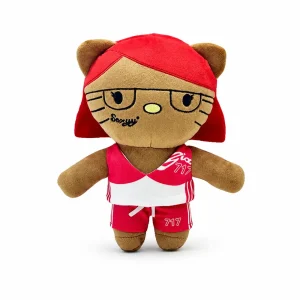 Hello Kitty plush x Sexyy Red Style A in a red durag and basketball top.
