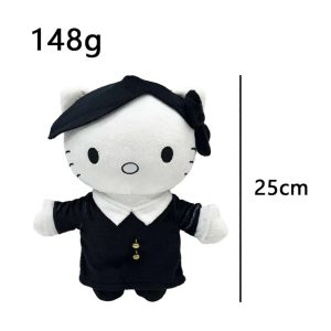 Hello Kitty plush x Wednesday 25 cm with a black headband.