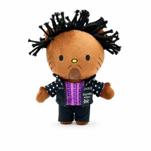 Hello Kitty plush x Juice WRLD Legends Never Die 30 cm in a spotted jacket.
