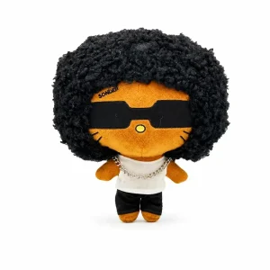Hello Kitty plush x Brent Faiyaz Style B 25 cm with a white vest and silver chain.